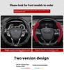 ITES5 Ford ST EXPLORER EDGE Fiesta Focus Mondeo F150 Fusion Mustang Kuga Ranger Car Anti-Slip Suede Carbon Fiber Steering Wheel Cover