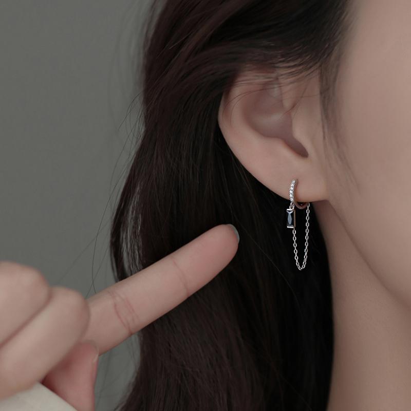 Серьги-кольца с длинной цепочкой в ​​корейском стиле с кисточками для женщин, платинового цвета, модные ювелирные изделия, новинка 2022 года