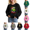 Kids' Fashion Loose-Fit Casual Long-Sleeve Christmas Print Oversized Crewneck Sweatshirt