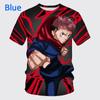 2024 Лето Новинка Аниме Дзюдзюцу Кайсен 3D Печать Футболка Мужская Персонализированная Хип-хоп Короткие рукава Унисекс Повседневные Топы Круглый Вырез
