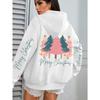 Merry Christmas Beautiful Trees Printing Women Hoodies Loose Hoody All-Match Y2K Pocket Clothing Autumn Casual Streetwear
