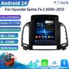 9,7" для Hyundai Santa Fe 2 2006-2012 Автомобильное радио Мультимедиа Видео GPS Android 14 CarPlay Android Auto Навигация CarPlay Монитор