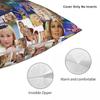Helene Fischer Abstract Collage Square Pillowcase Polyester Linen Velvet Printed Zip Decor Pillow Case Car Cushion Cover 18"