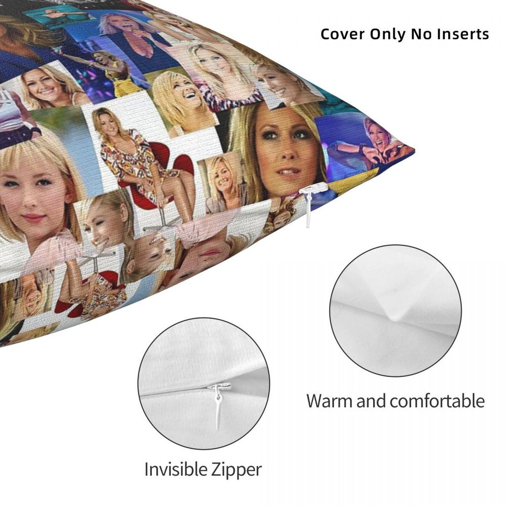 Helene Fischer Abstract Collage Square Pillowcase Polyester Linen Velvet Printed Zip Decor Pillow Case Car Cushion Cover 18"