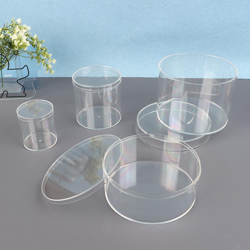 1 шт. акриловая коробка для конфет прозрачная пластиковая круглая коробка для торта десерта шоколад свадебная вечеринка сувенир упаковка контейнеры для хранения