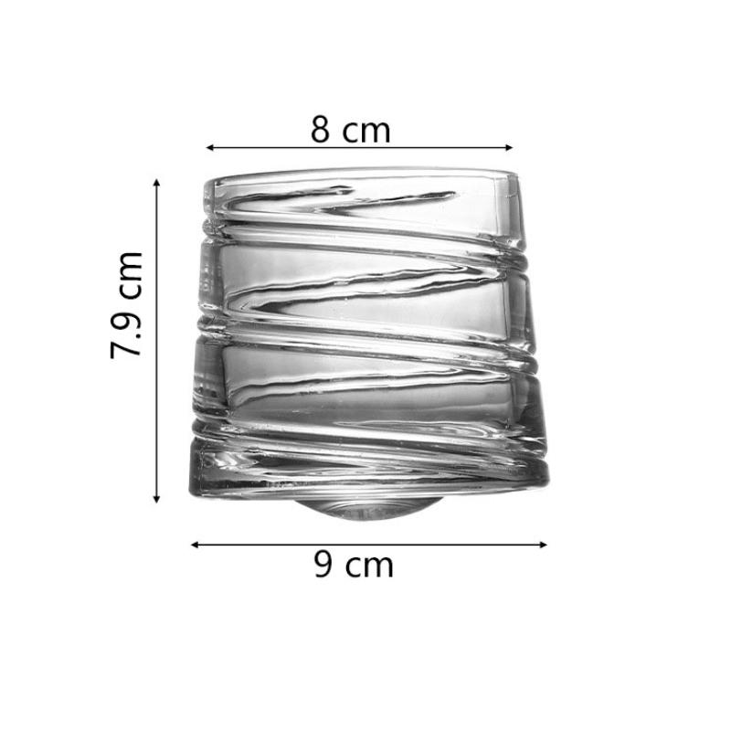 300 мл 10,3 унции Высококачественный вращающийся стакан для виски Премиум-стакан для холодных напитков Бар Прозрачный резной бокал для вина Подходит для подарка