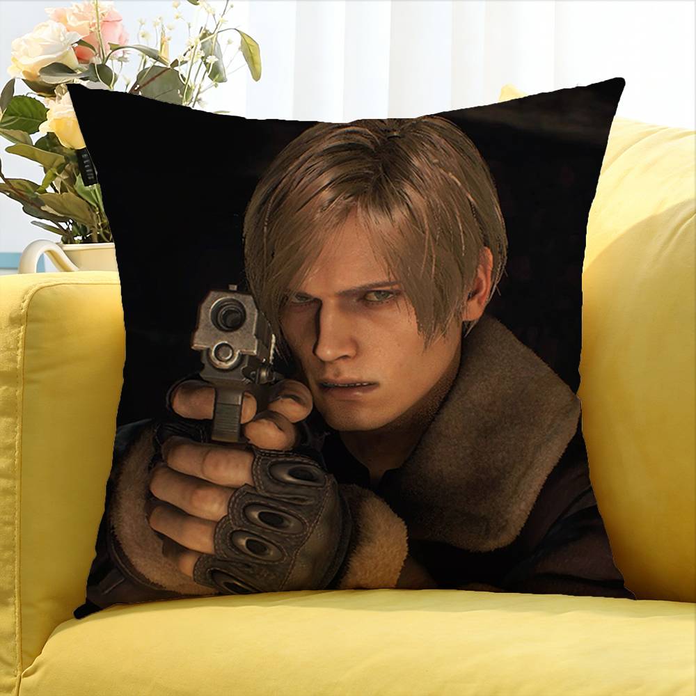 Game R-Resident E-Evil Requiem Leon Various Sizes Square Pillow Case For Car Home Bedchamber Decor