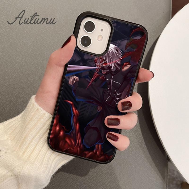 Черно-белый чехол для телефона с аниме «Токийские гули» для iPhone 11 12 13 14 Pro Max mini XR XS SE 2020 6S 7 8 Plus Galaxy S21 S22