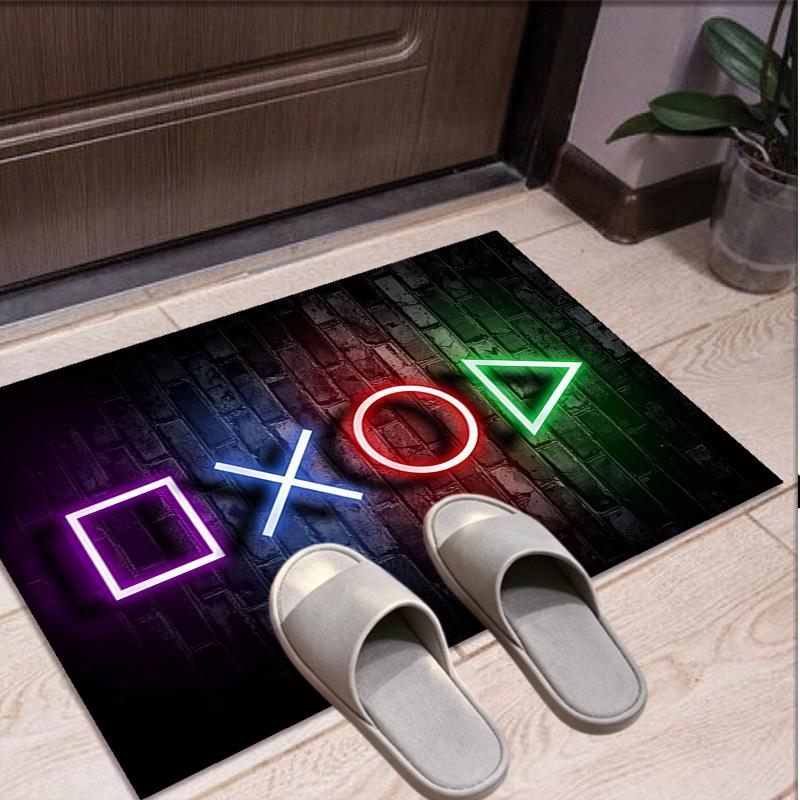 Game on Pattern Rug, Indoor/Outdoor Mat, for Picnic, Gameroom, Bedroom, Office, Living Room, Home Decor Carpet, Birthday Gift