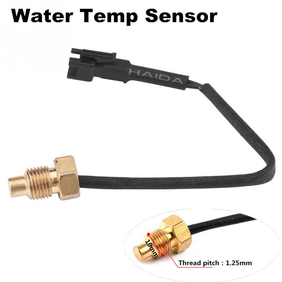 Motorcycle Digital Thermometer Instrument Humidity Hygrometer Water Temp Temperature Gauge Meter Sensor Connector Pyrometer