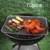 10x Disposable Grill Net, Non Stick Multifunctional Baking Tools BBQ Mesh Mat Cooking Grid Grates