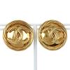 COCO Mark Earring Vintage Plated Gold 29.4g Women Used