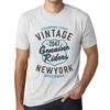 Men’s Vintage Tee Shirt Graphic T Shirt Genuine Riders 2047 Vintage White