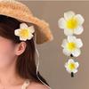 Гавайская заколка для волос с цветком для женщин, девушек, романтические богемные заколки-невидимки для боковых прядей, аксессуары