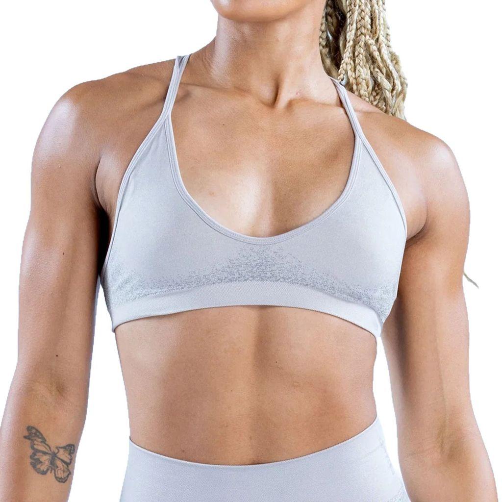 Seamless High Elastic Yoga Bra With Floral Jacquard For Fitness And Running