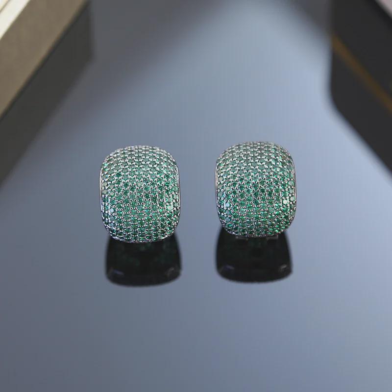 Серьги в форме буквы C с ретро-цирконом и бриллиантами: Высококлассный, модный дизайн с уникальной индивидуальностью