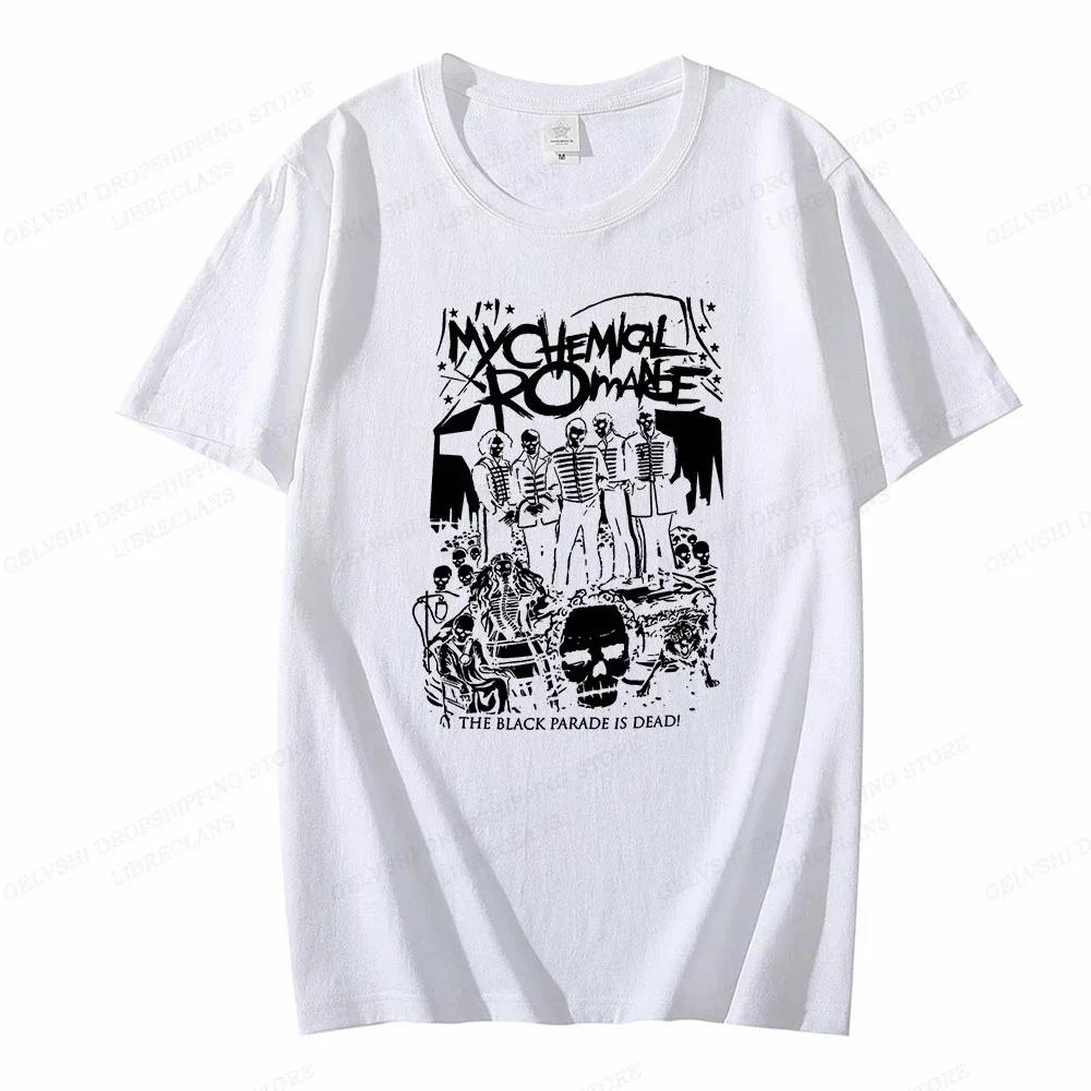 My Chemical RoUnisexce Cotton Printed Summer New Style Cool Hip Hop European and American Fashion Unisexs and Womens Short Sleeves