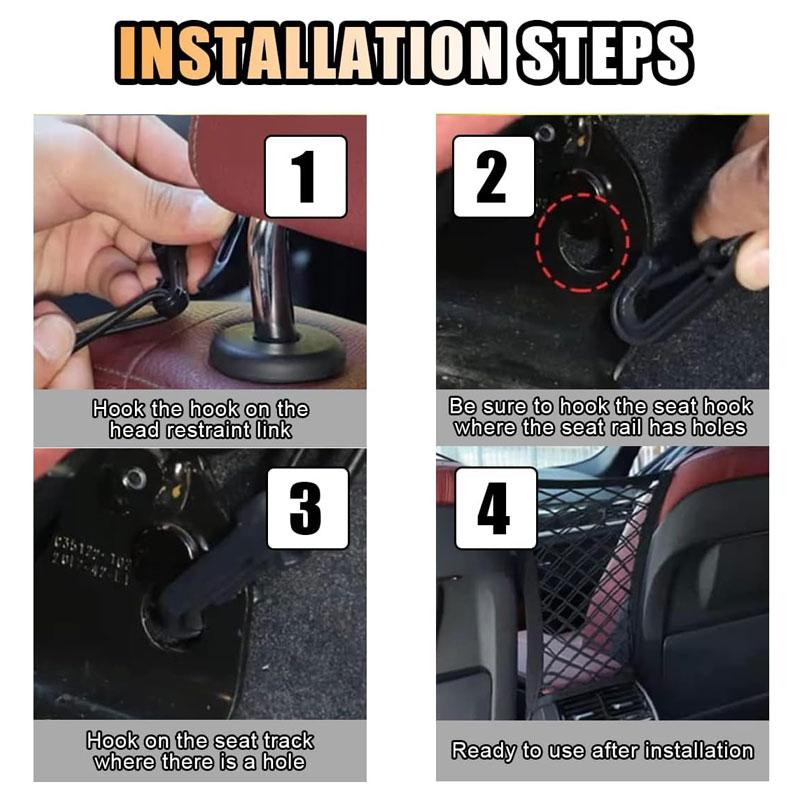 Универсальная автомобильная 3-слойная сетчатая сумка-органайзер для спинки сиденья автомобиля, сетчатый карман для автомобиля, сетчатый карман для хранения вещей для детей и домашних животных, барьерная сетка для заднего сиденья автомобиля