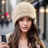 Зимняя шапка женская мода корейская вязаная пряжа шапки теплые свободные ворсовые шапки