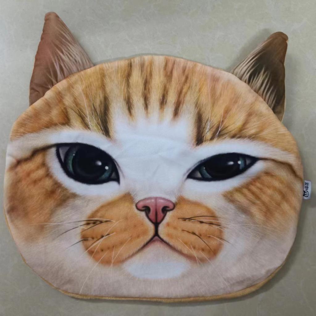 35x36 см 3D Милая подушка для сна в виде кошки, собаки, офиса, чехол для подушки, мультяшная плюшевая мягкая игрушка, детская кукла, моющаяся, для дома, дивана, автомобиля, чехол для подушки