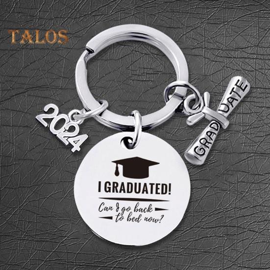 2024 Выпускной Брелок Вдохновляющий Выпускник Средней Школы Колледжа Нержавеющая Сталь Выгравирована Любовь Мама Выпускной Сезон Брелок Подвеска