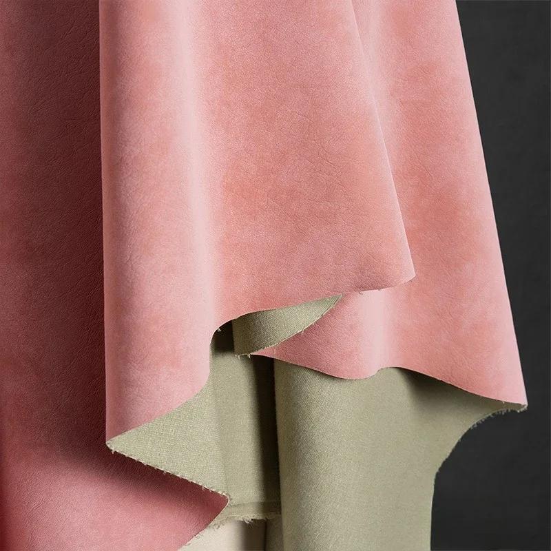 Pink 100x145cm PU Leather Fabric Soft Waterproof Clothing Apparel Sewing Fabric for By The Meter Diy Material Wholesale Cloth