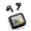 Bluetooth 5.4 Полноэкранные наушники Smart LCD с микрофоном ENC и ANC, Bluetooth-наушники-вкладыши с шумоподавлением