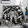 1Pc Space Print Flannel Blanket, High quality Comfortable for All Seasons, Home Decor, Warmth and Comfort, Perfect for Christmas Gifts W159
