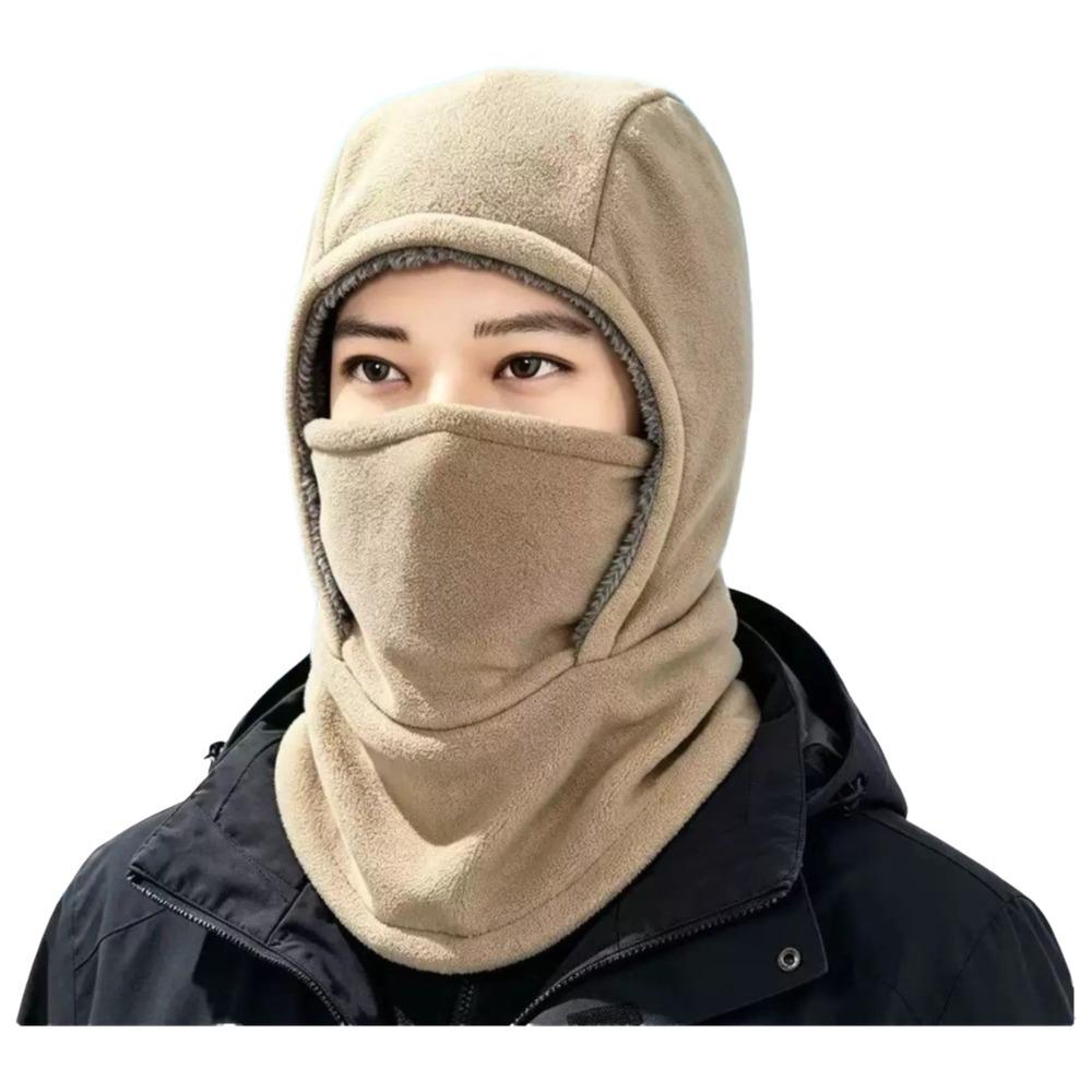 Solid Color Balaclava Cycling Cap Fleece Ski Windproof Cap Warm Hood Hat Outdoor Sports