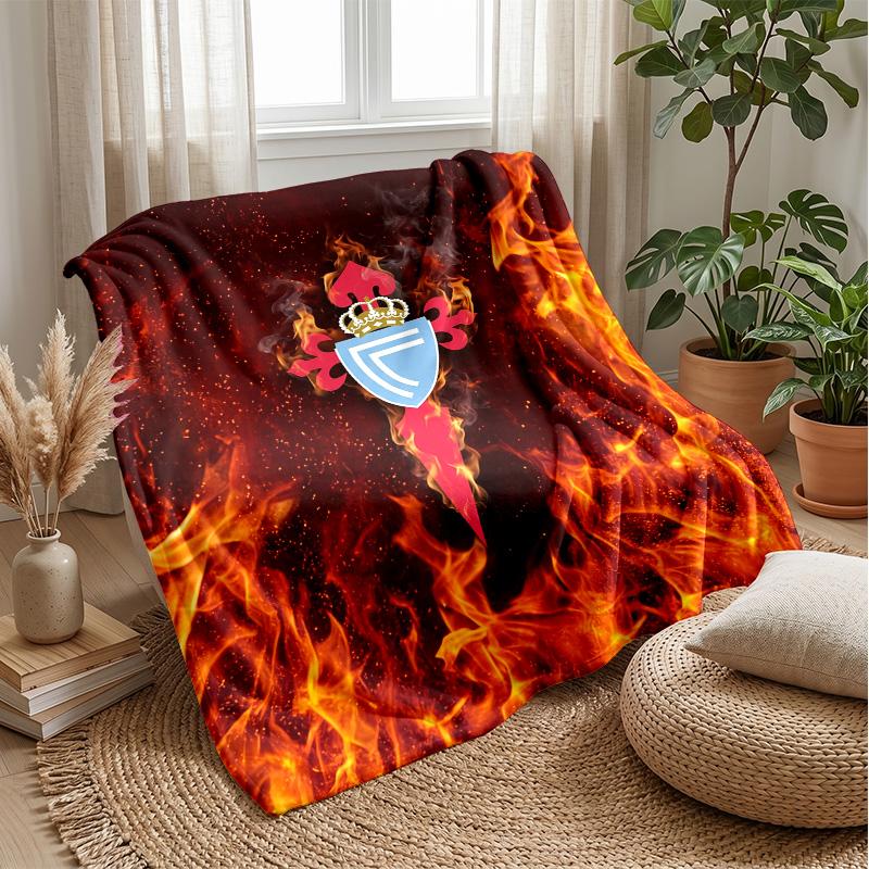 Celta Vigo FC Soft Flannel Fleece Blanket Lightweight Cozy Warm Throw Blanket For Sofa Bed Home Decor