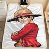 1PC One Piece Monkey D Luffy Patterned Flannel Blanket Suitable For All Seasons For Home Decor Warmth And Comfort Gifts Holiday Present