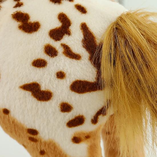 Имитация плюшевой игрушки лошади, мягкая игрушка пони, плюшевая игрушка, талисман года лошади, кукла, развивающая игрушка, украшение для дома, спальни, праздничный подарок