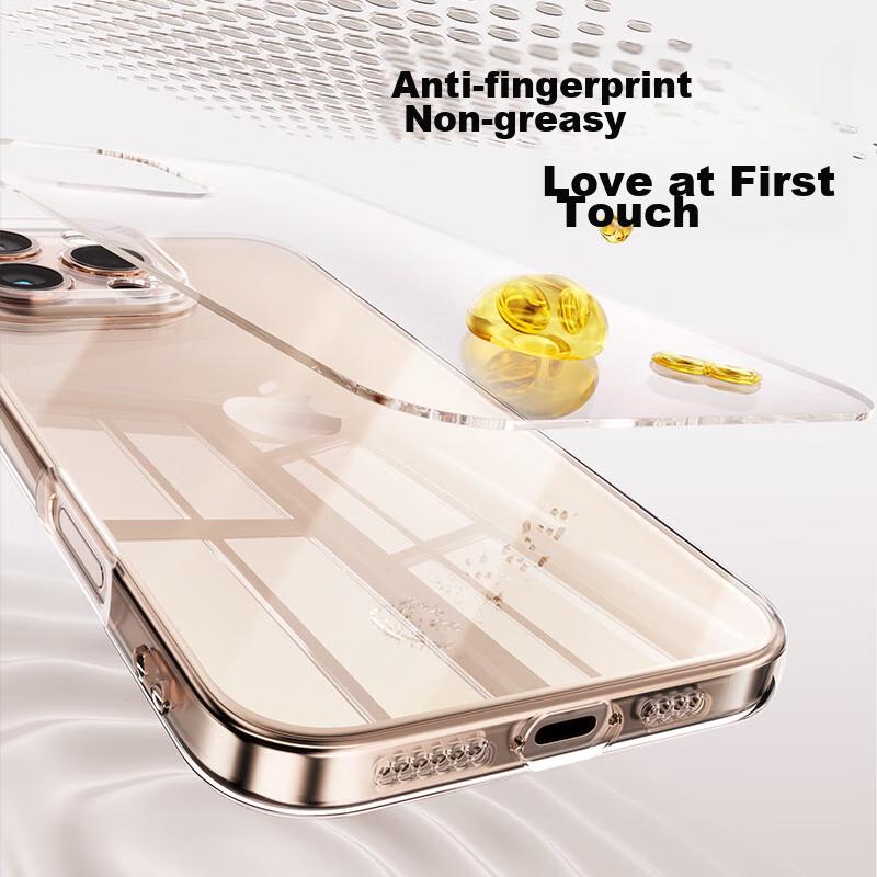 IPhone 16 Case, IPhone 16 Full Protection Lens, Shockproof, Ultra-Thin, Bare Phone Anti-Dirt, Anti-Fingerprint, Transparent Soft Case Transparent