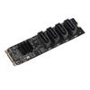 M.2 to Serial ATA3.0 Adapter Card ASM1166 M.2 M Key B Key PCI E 3.0 NVME Expansion Card with Smart Indicator Supports