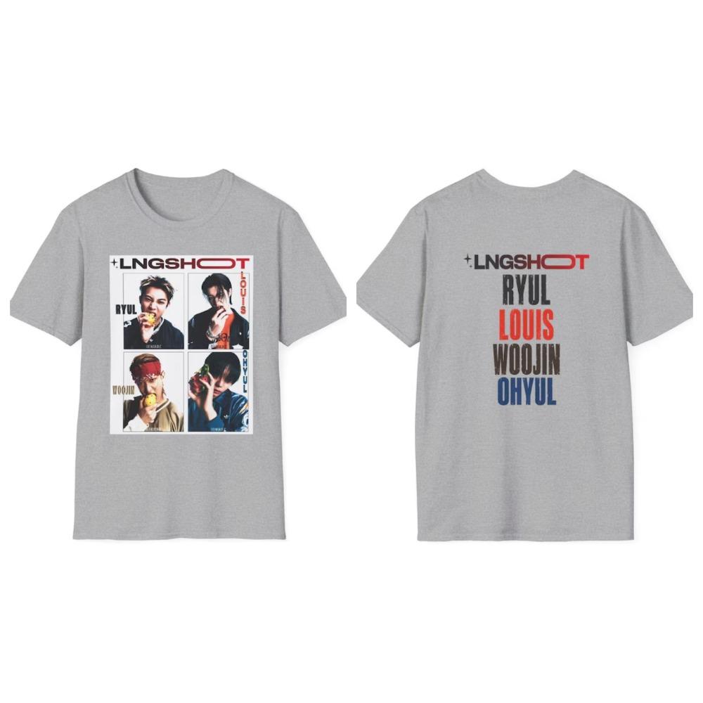 Summer Hot Sale LNGSHOT 2026 Concert Shirt, Ryul Louis Woojin Ohyul Kpop T Shirt Unisex Lightweight Printed Short Sleeve Casual Outdoor Cotton Tee