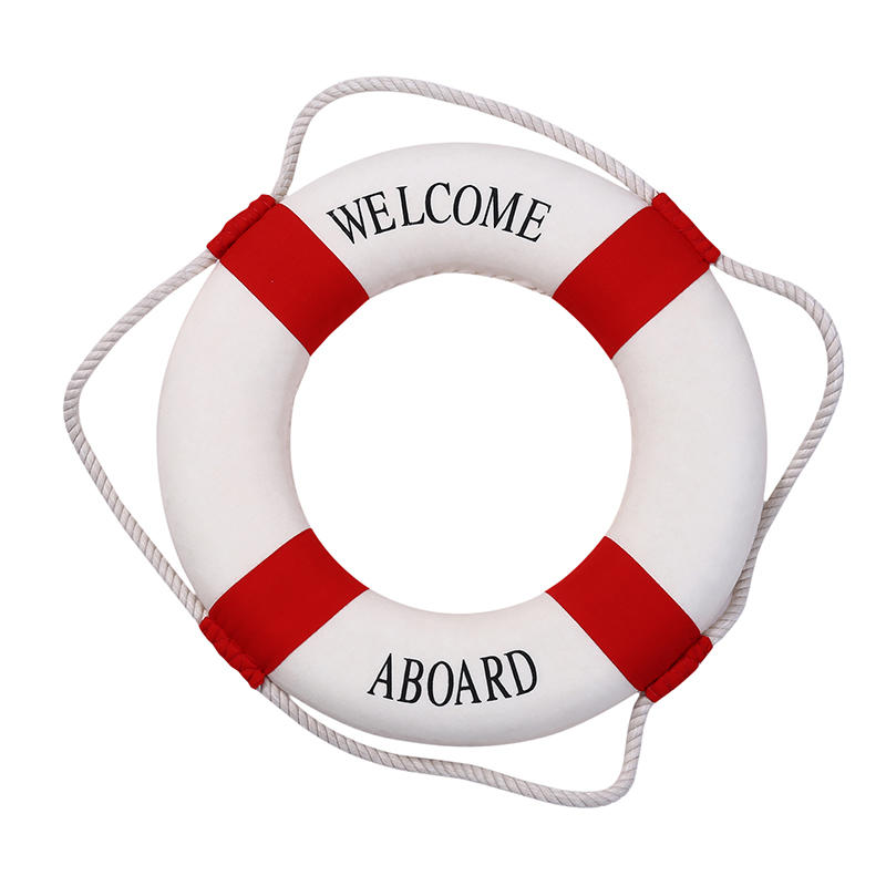 Welcome Aboard Cloth Life Ring Navy Accent Nautical Decor New Lifebuoy Decoration High Quality Home Party Decor