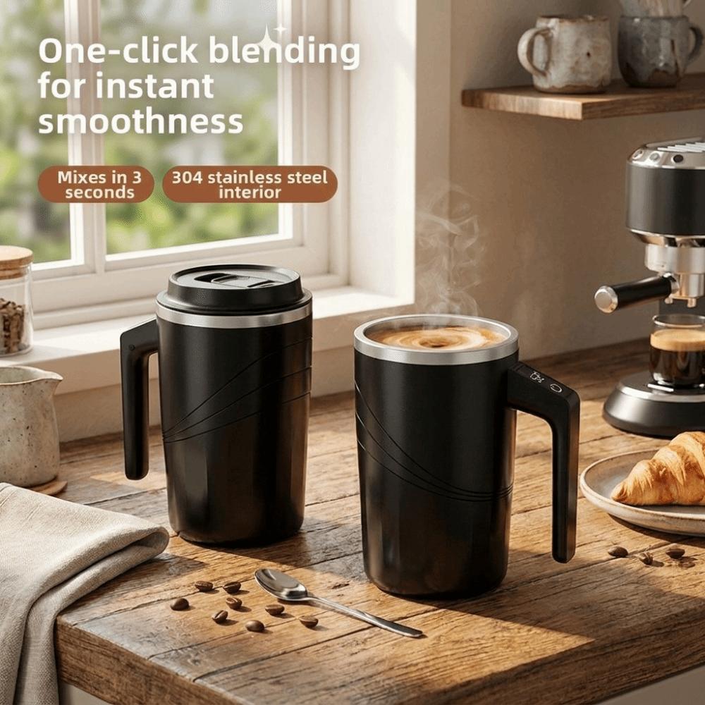 Insulated Automatic Stirring Coffee Cup Large Capacity Smart Thermal Cup Stirring Mug Hot Drink