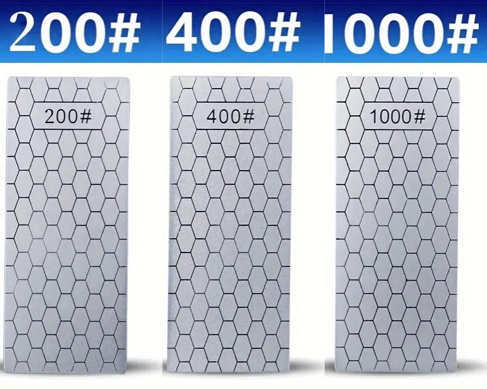 3 шт. алмазный камень для заточки ножей-200/400/1000 # точилка для ножей с ультратонкой сотовой поверхностью точильный камень режущий инструмент