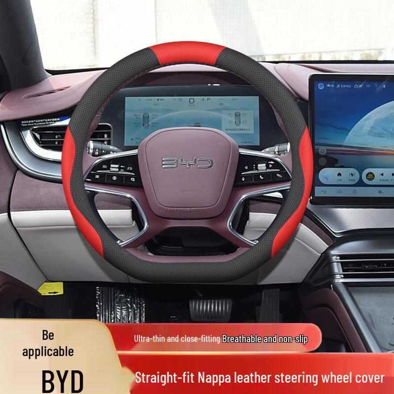 BYD Seal 06 Steering Wheel Cover 2025: Non-slip, Odorless, No-sew, Interior Handle Cover.