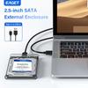 EAGET 2,5-дюймовый внешний корпус жесткого диска USB 3.0 для SATA III, корпус жесткого диска для 2,5-дюймового SATA HDD SSD макс. 6 ТБ, поддержка UASP