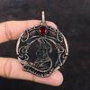 Faceted Mozambique Garnet Pendant Copper Wire Wrapped Pendant Handmade Pendant Copper Jewelry Dog Pendant Natural Gemstone Jewelry For Gift