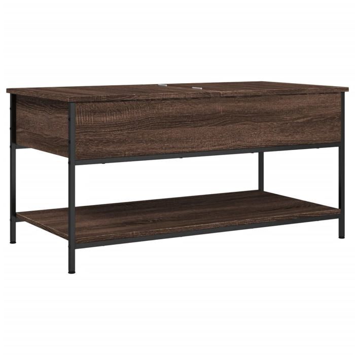 VidaXL Table Basse, Bout de Canapé avec Pieds Réglables, Table d'Appoint avec Rangement Salon Intérieur, Moderne, Chêne 845350