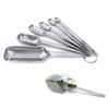 6Pcs Stainless Steel Scale Measuring Square Seasoning Spoon Scoop Baking Tools