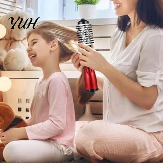 Портативный фен для путешествий 3-в-1, вращающаяся горячая воздушная щетка, а также щетка для укладки, холодные настройки, стайлер для выпрямления и завивки, защита от ожогов
