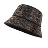 Leopard print full diamond bucket hat spring and autumn outdoor sunshade sunscreen small face light luxury bucket hat daily fashion versatile hat