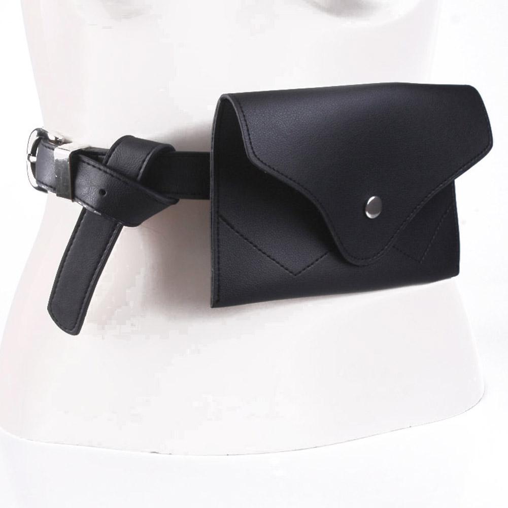 Women Simple Fashion Adjustable Belt Elegant All-match Pin Buckle Waistband with A Mini Bag