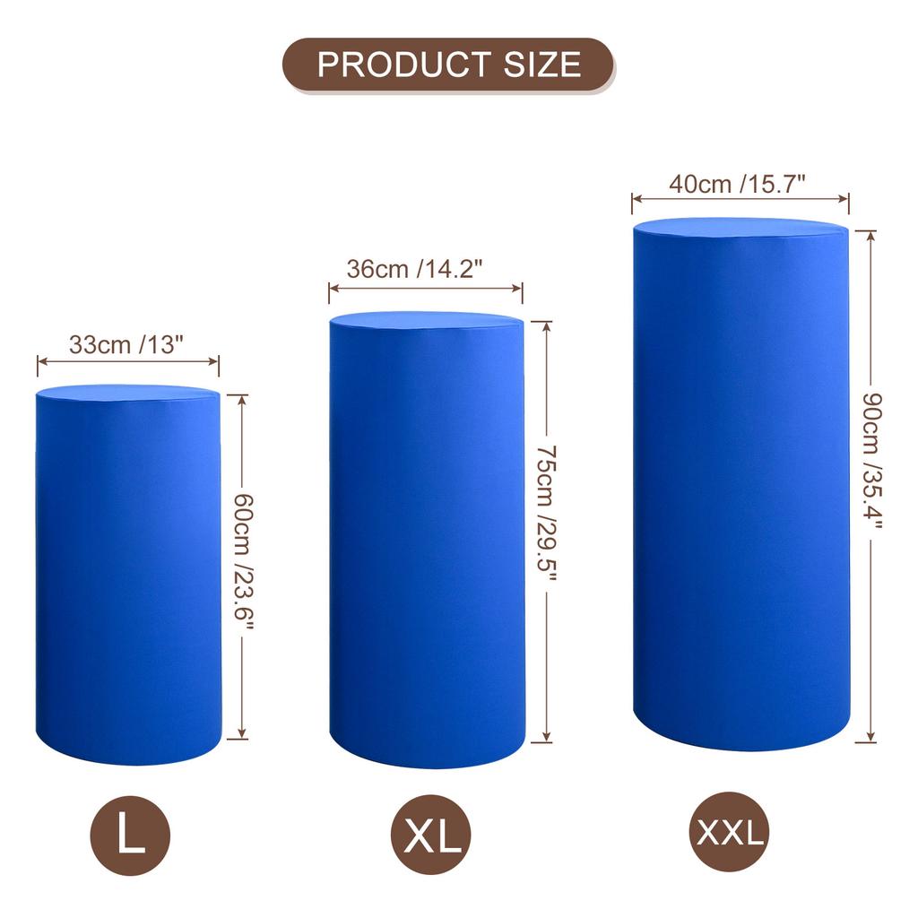 3/5 шт. Чехол для плинтуса, эластичный чехол для пьедестала, колонны, цилиндра, цилиндрические чехлы из спандекса для подставки для украшения на день рождения, свадьбу