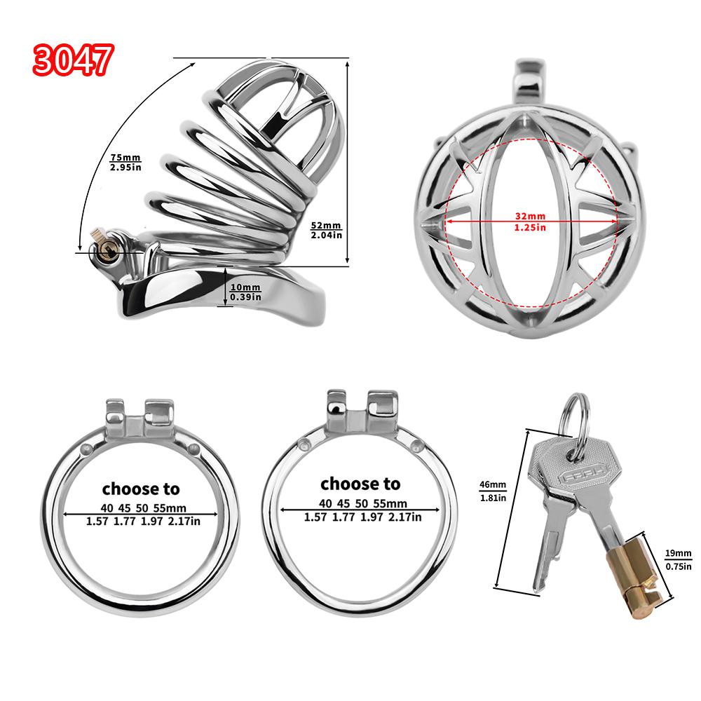 FRKO SM Urethral Open Male Chastity Cage Glans Open Lockcock Cages 44/45/46/47 Bondage Restriction Abstainer Sex Tooys For Man Good product