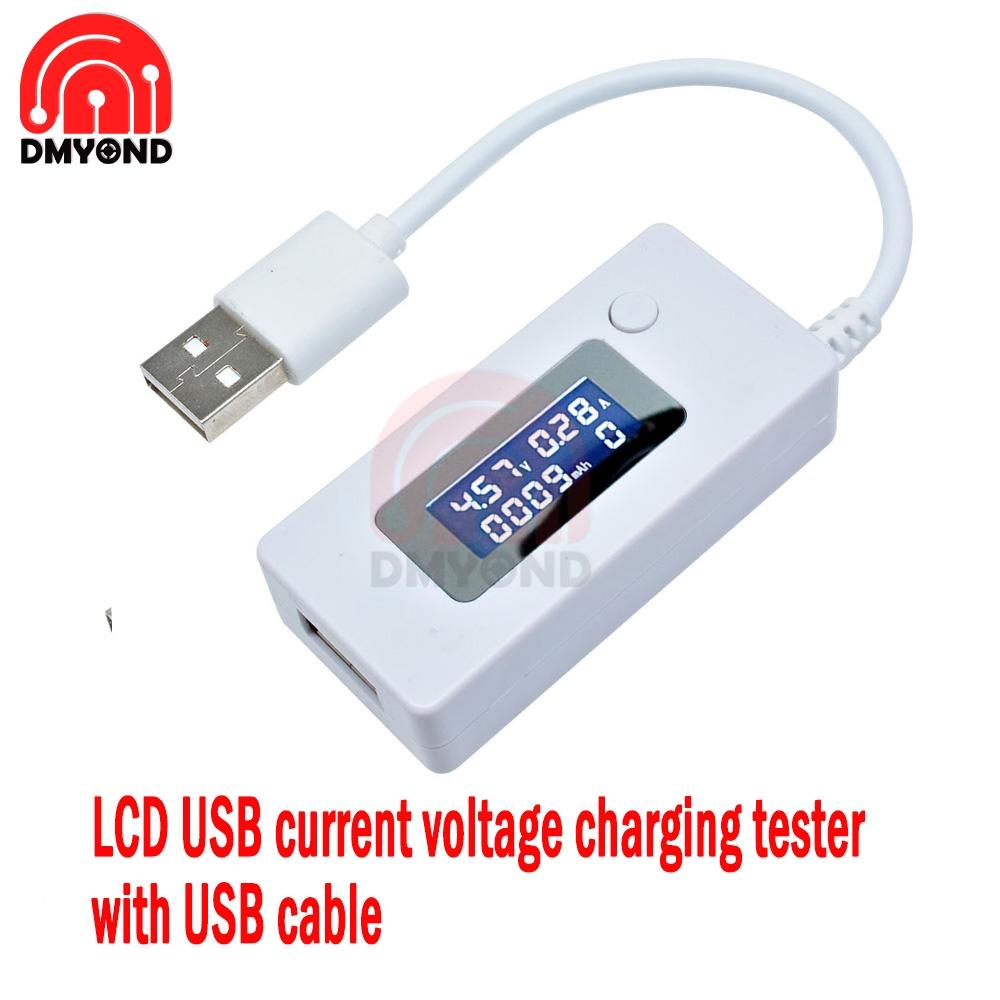 6 in 1 USB Tester Digital Voltmeter Ammeter LCD Current Voltage Charger Capacity Tester Detector Power Bank Wattmeter Indicator
