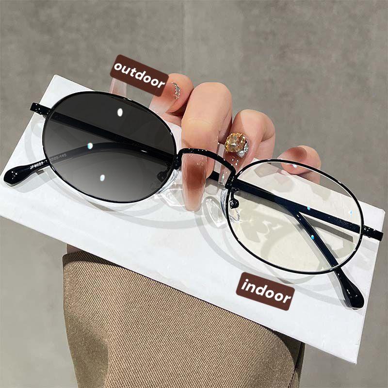 Новые Модные Женские Фотохромные Очки для Близорукости Роскошный дизайн Овальная оправа Очки для Близорукости Готовые Минусовые Солнцезащитные Очки Диоптрии